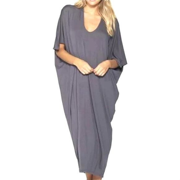 Barefoot Dreams Other - Barefoot Dreams Luxe Milk Jersey Grey Ladies Size Medium Caftan